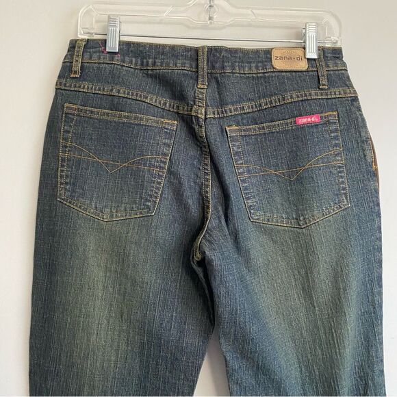 Vintage Y2K Zana Di Suede Patchwork Flare Bell Bottom Jeans Juniors 7 - Picture 7 of 8